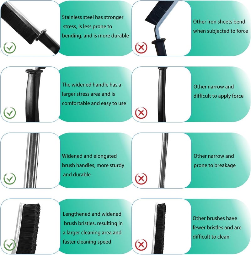 OKOMER Crevice Cleaning Brush, Hard Bristle Crevice Cleaning Brush, Multifunctional Cleaning Brush, Gap Cleaning Brush, Grout Brush, Crevice Cleaning Tool for Kitchen and Bathroom etc - Image 3